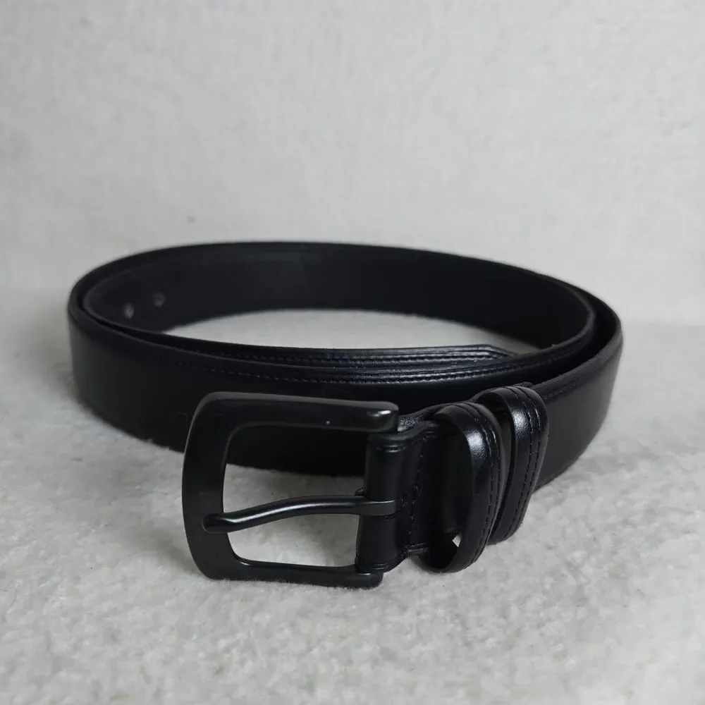 Mens Black Belt Big Tall 3X Leather 50-52 58